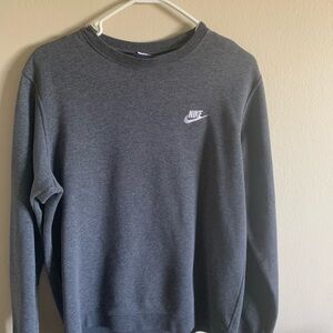 Nike Gray Crewneck Sweater Classic Design